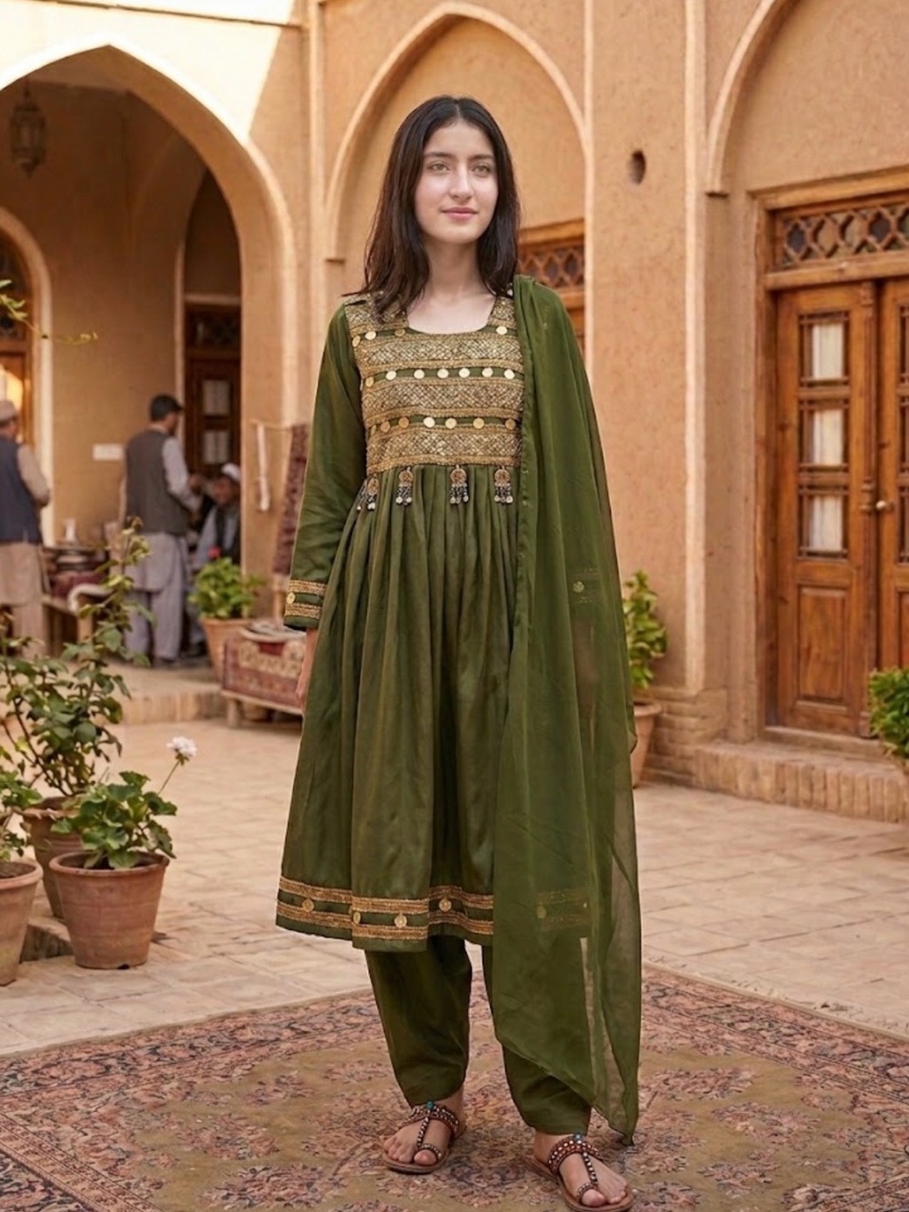 Splendid traditional Afghan dress